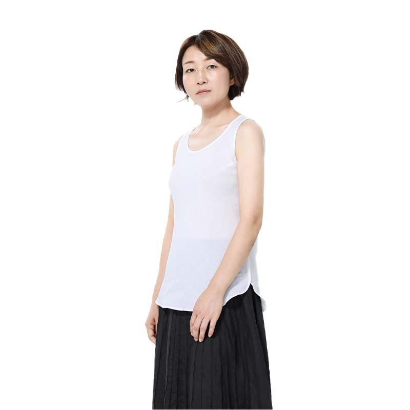 タンクトップ レディース 苧麻 リネン 麻 無袖 Uネック ゆったり トップス 接触冷感 軽量 通気性 インナー 快適 普段使い 白 ホワイト ピンク系