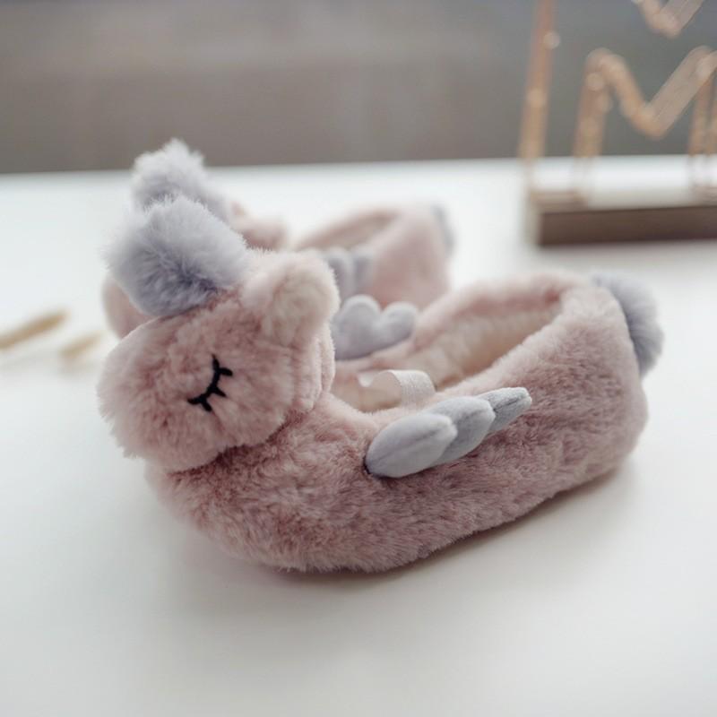 ルームシューズ レディース 秋冬 暖かい かわいい ユニコーン スリッパ 室内履き 滑り止め付き(x10)