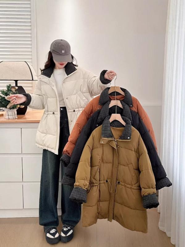 コート レディース 中綿 厚手 暖か 防寒 アウター 秋冬 ゆったり おしゃれ かわいい カジュアル 黒 ブラック キャラメル ベージュ XL 2XL(x2)｜ブリルビ