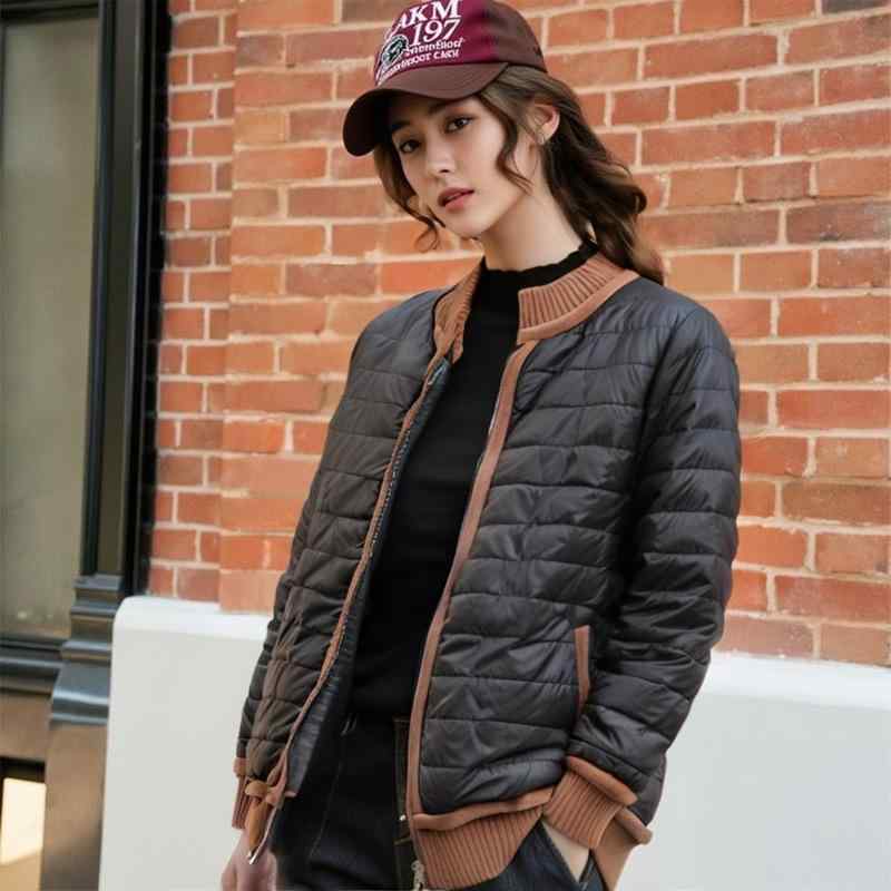 綿ジャケット レディース 大きいサイズ 韓国 ゆったり ショート丈 中綿 ジャンパー アウター 2XL 3XL 4XL 5XL 6XL ブラック｜ブリルビ