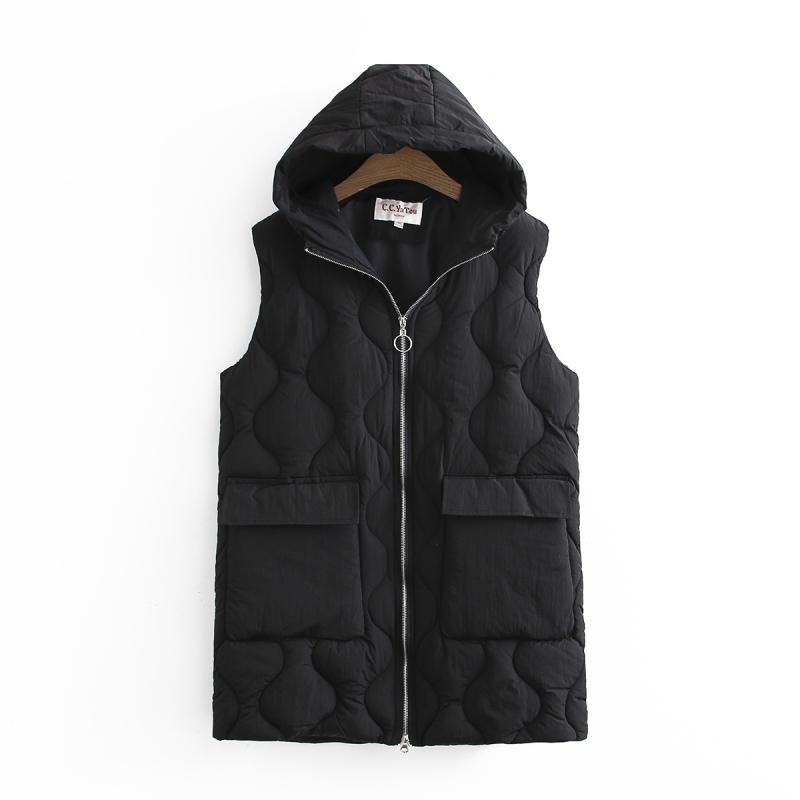 ダウンベスト レディース 大きいサイズ 中綿 コットン アウター カジュアル 3XL 4XL 5XL ブラック(x2)｜ブリルビ 8,757円