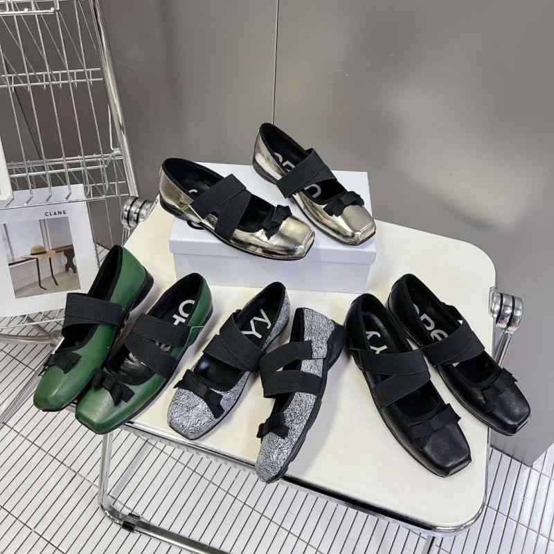 バレエシューズ レディース フラット ローヒール シルバー ぺたんこ靴 面ファスナー ストラップ 婦人靴 履きやすい 歩きやすい カジュアル かわいい 床 春夏 秋冬 ブラック グリーン シルバー(x5)