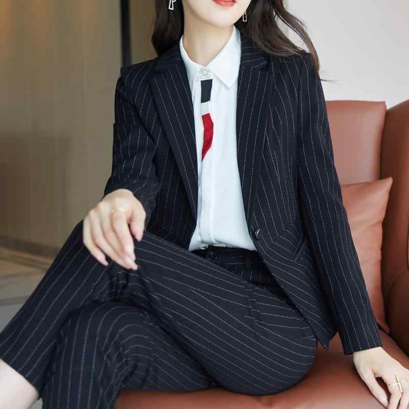 スーツ レディース ストライプ柄 フォーマル オフィス ビジネス 就活 面接 リクルート 通勤 事務服 制服 仕事着 春夏 秋冬 黒 青 グレー ストライプ柄ジャケット ストライプ柄パンツ ストライプ柄スカート