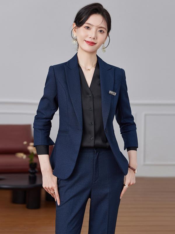 背広 レディース   ブリティッシュスタイル フォーマル 泊まり 向こう正面 受け付け 事務服 会見 ビジネスーツ セットアップ ズボン下 スコート 黒いこと 黒 米国海軍 紺 薄墨色 紫 ポリエステル ビスコース人絹 秋冬(x7) その他-レディースファッション