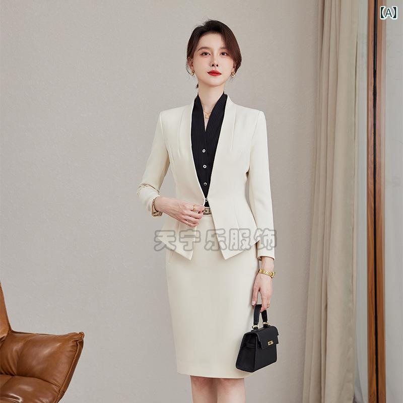 スーツの スカート 女性 正装の の 職業の 教 資の 面接の ホテルの マネージャーの 医 美 正装の 司会者の 作業服