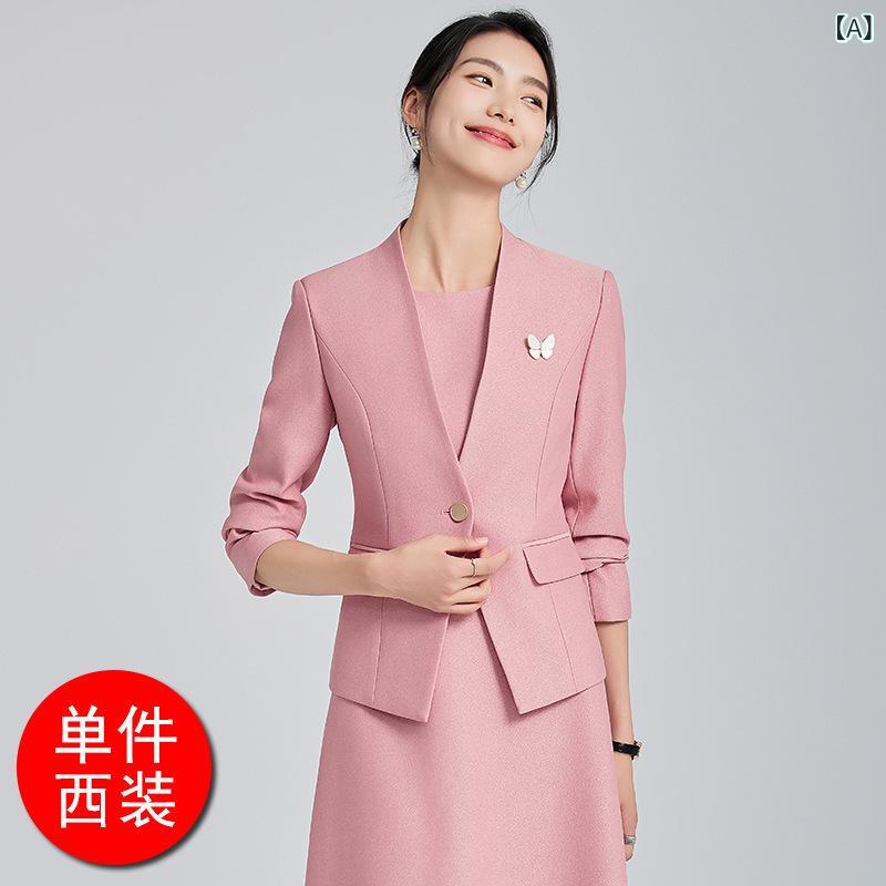 女神 風 豪華 フォーマル レセプション スーツ 営業 部 フロント 作業服 夏 スーツ スーツ 女性