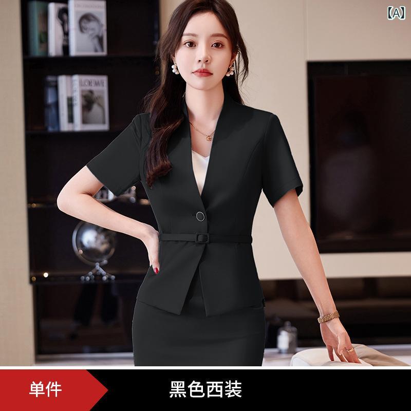薄型新 半袖 夏 背広 成人女性 背広 スコート OL 御役目服(x10)