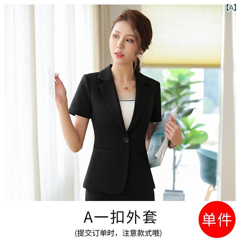 薄手 ブレザー 女性 夏 ホテル フロント ビジネス フォーマル コート 作業服 スーツ