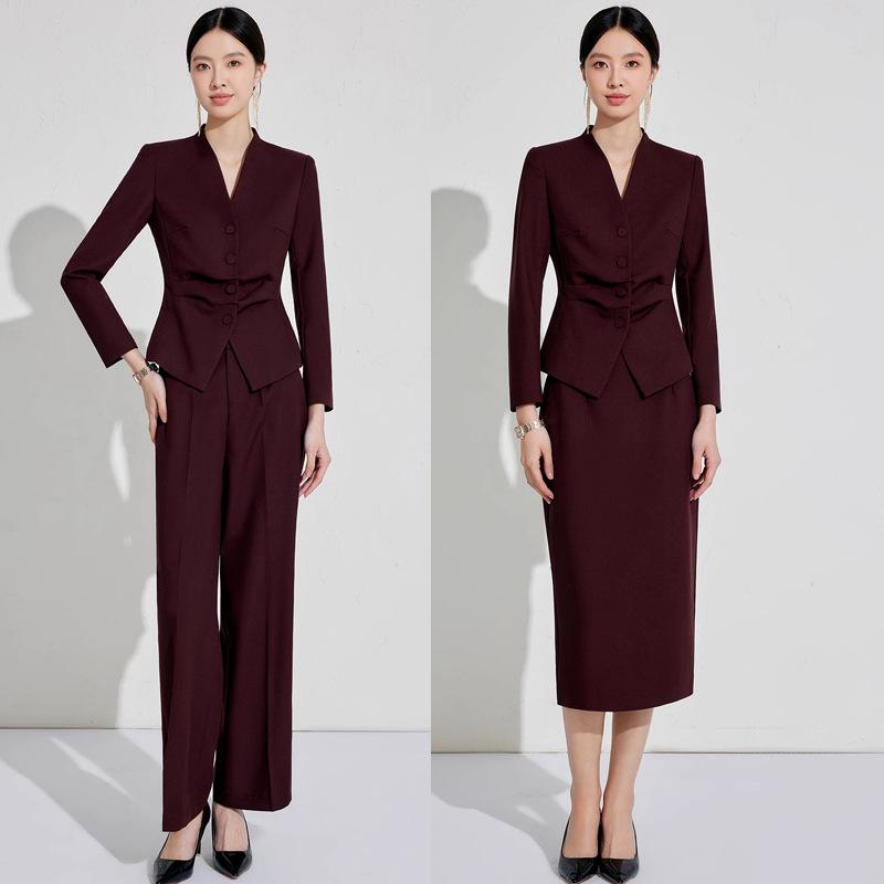スコート レディース 年月 アンゴラ赤  Vのど首 雅びやか フォーマル 執務室 商行為 背広 セットアップ 粘着力衣料繊維