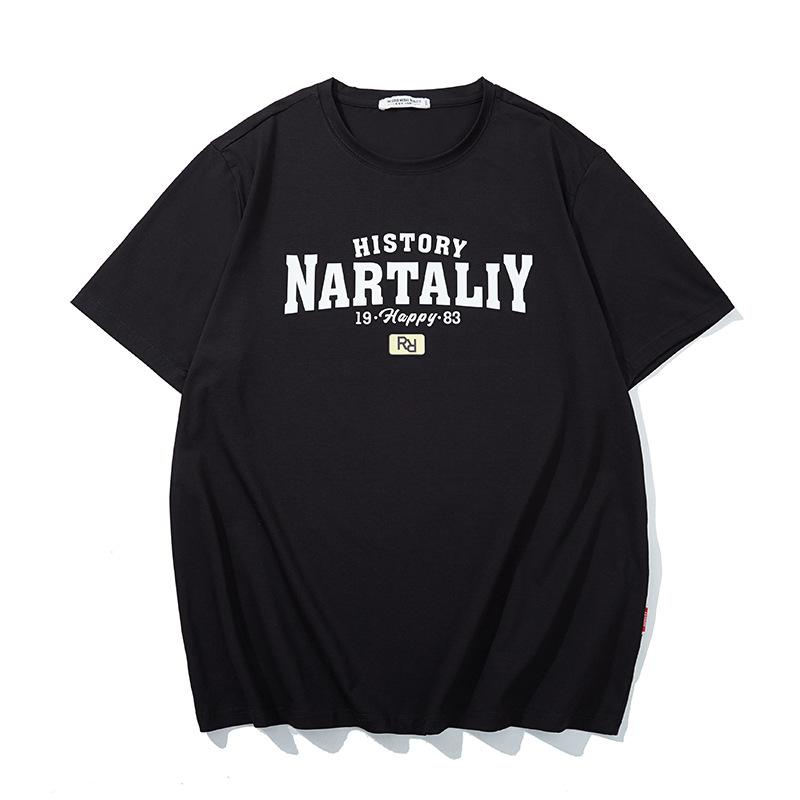 Tシャツ メンズ 男性用 大きいサイズ ゆったり コットン プリント 薄手 半袖 丸首 トップス カットソー カジュアル 普段使い ブラック グレー カーキ レッド グリーン2