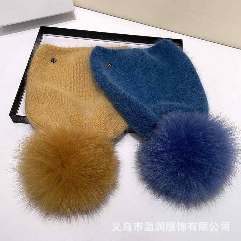 ニット帽 レディース 秋冬 防寒 あったか 毛糸 ケーブル編み 小顔効果 かわいい ポンポン付き ニットキャップ ビーニー 旅行 グレー ブラック オフホワイト