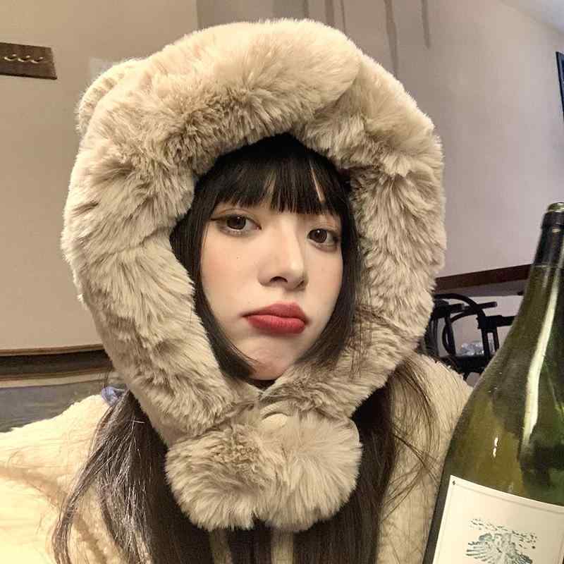 ニット帽 レディース 秋冬 かわいい ボンボン付き レトロ あったか 厚手 防寒 保温 耳当て付き 婦人帽子 学生 女性用 普段使い お出かけ