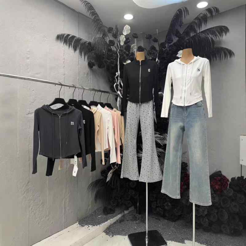 Tシャツ レディース トップス ファッション ダブルジップ スタンドカラー 長袖 アウター プルオーバー 彩綿 混紡 修身 浅灰色 秋 通勤2 14,141円