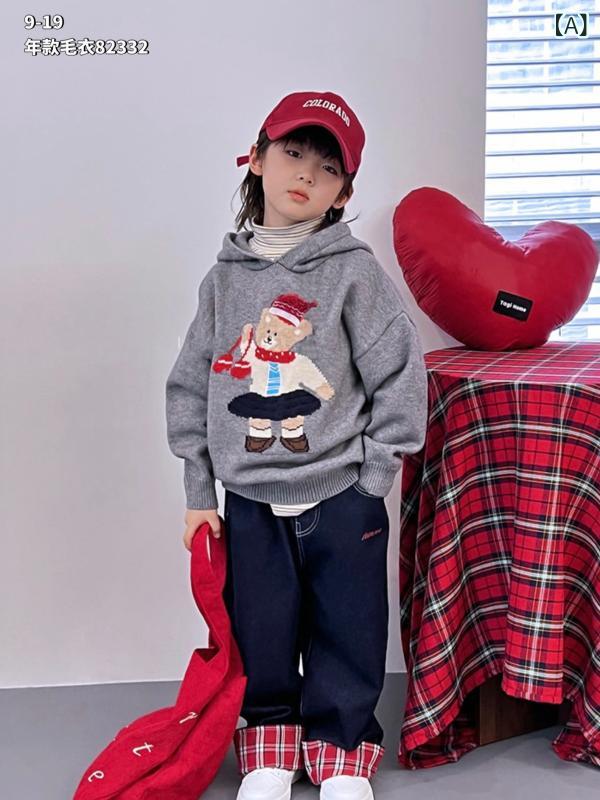 ニット キッズ ボーイズ 子供服 春秋 長袖 セーター 男の子 中学生 高校生 通学 普段使い かわいい おしゃれ 140cm 150cm 160cm2
