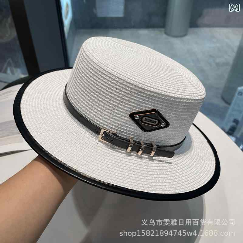 麦わら帽子 レディース 春夏 UVカット 遮光 紫外線対策 日よけ 帽子 おしゃれ かわいい つば広 ハット 礼装帽子 アウトドア 旅行 ビーチ 白色 黒色 カーキ ベージュ2