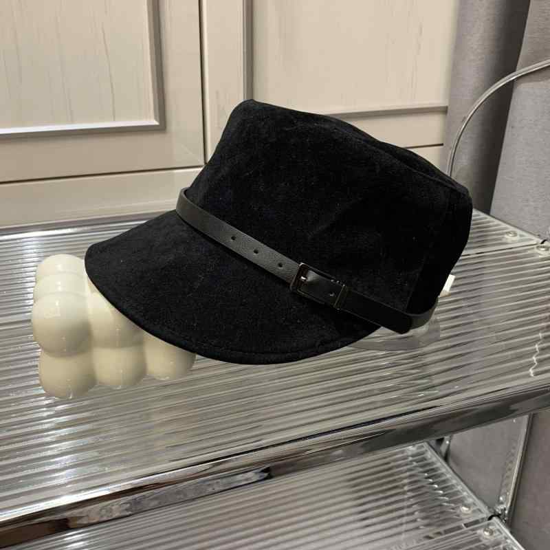 帽子 レディース 秋冬 スエード ベレー帽 乗馬帽 小顔効果 あったか 防寒 暖か texture ブラック コーヒー色 カーキ色 アイボリー Mサイズ (56-58cm) 日韓風 ファッション 淑女 かわいい スウィート カートゥーン 森ガール ガー2
