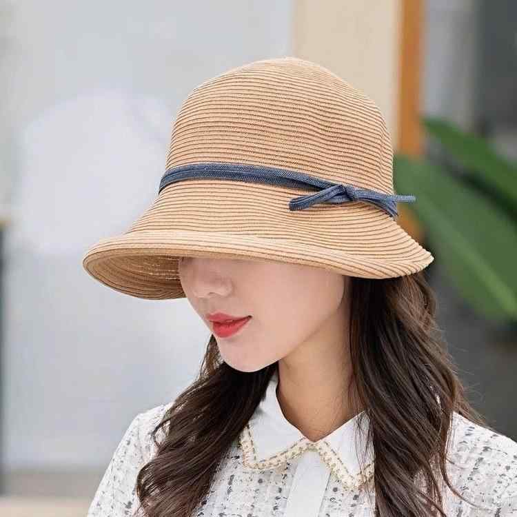 麦わら帽子 レディース 夏用 日焼け防止 つば広帽子 おしゃれ かわいい ハット 女性用 帽子 通気性 遮光 小顔効果 カキ色 ベージュ ブラック グレー