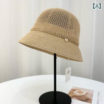 帽子 レディース 麦わら帽子 小顔効果 遮光 UVカット 春夏 女性用 カジュアル 日よけ 紫外線対策 折りたたみ 持ち運び 通気性 ベージュ ブラック2