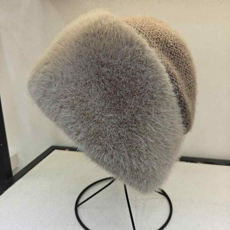ニット帽 レディース 秋冬 防寒 保温 暖かい 小顔効果 ボア ふわふわ 帽子 女性用 ミセス シニア ファッション おしゃれ かわいい ブラック ベージュ カーキ2