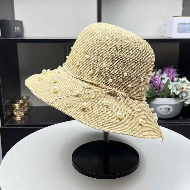 麦わら帽子 レディース 春夏 ラフィア 草 手編み つば広 ハット 日焼け防止 UVカット 紫外線対策 熱中症予防 あご紐付き 漁師帽 ビーチ 海 旅行 おしゃれ かわいい 天然草 ナチュラル2