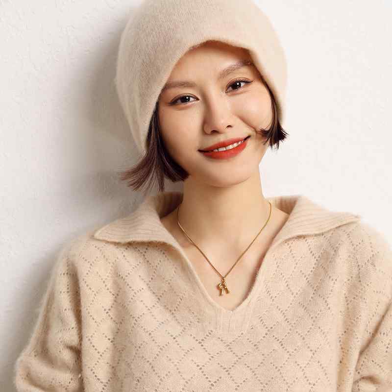 ニット帽 レディース 秋冬 ?山羊? カシミヤ 帽子 暖かい 防寒 ファッション カジュアル かわいい おしゃれ 無地 シンプル 青 紫