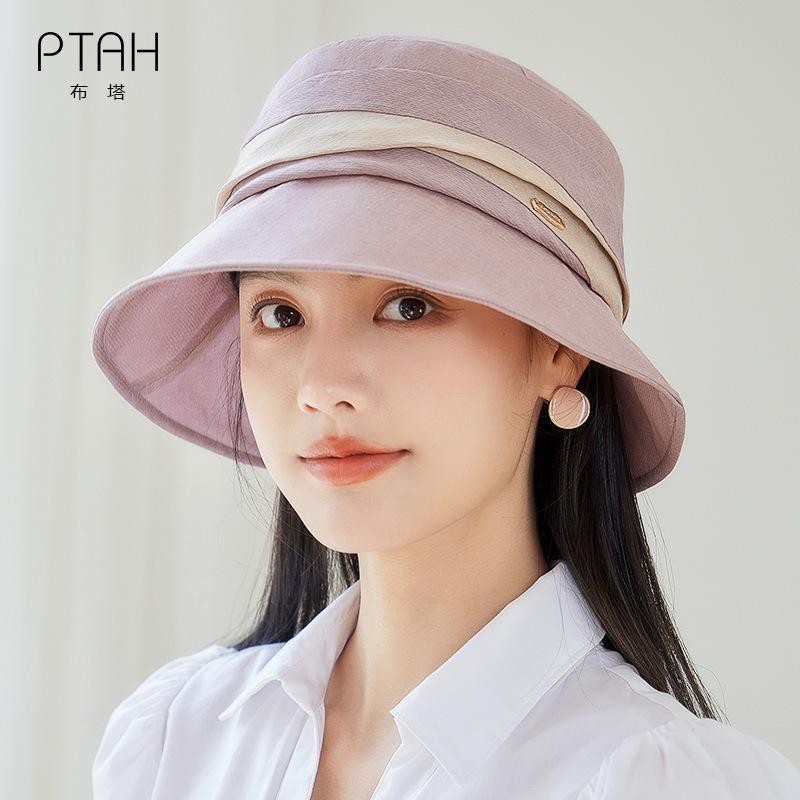 麦わら帽子 レディース 紫外線対策 日焼け防止 帽子 春夏 ベージュ 薄紫 ダークグレー 麻 通気性 短つば 普段使い2