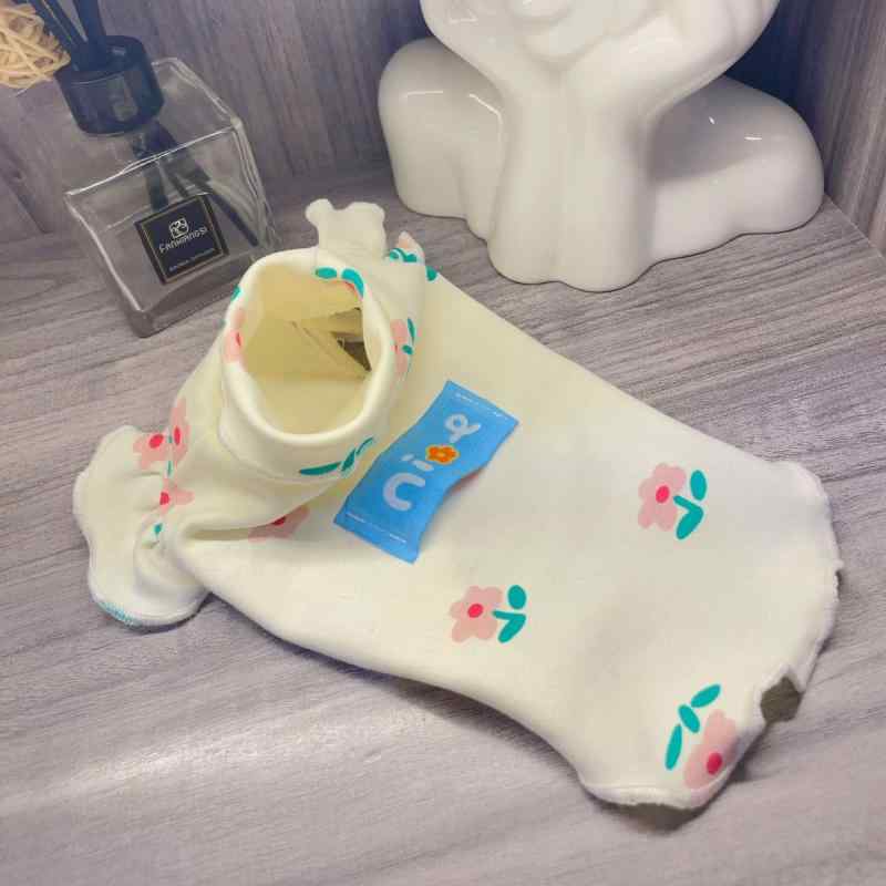 ペット服 猫 犬 打底シャツ 高齢 春秋冬 羊毛 保温 クリーム色 小型犬 猫用2