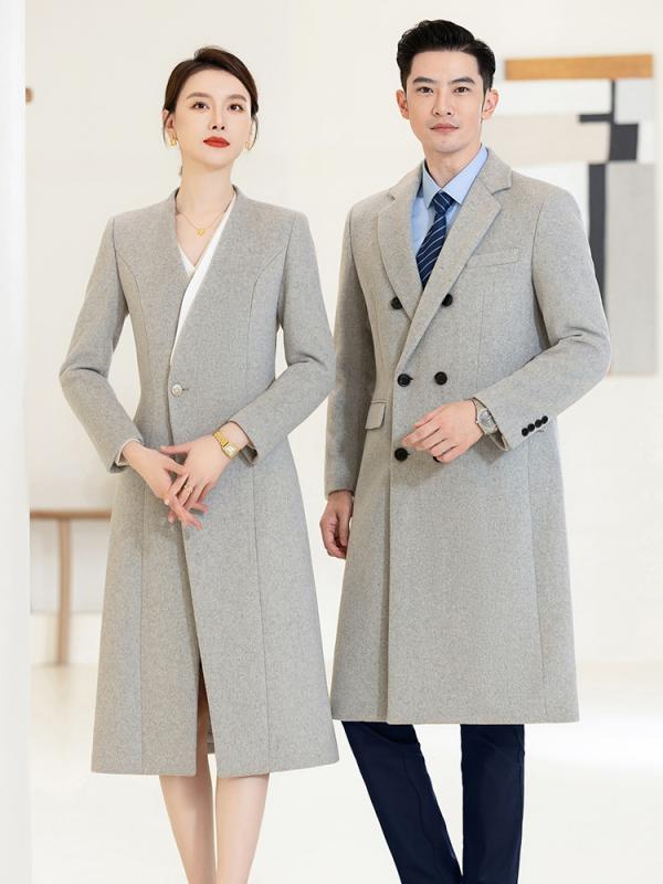 コート レディース 秋冬 ミドル丈 ウールブレンド 仕事着 受付 制服 厚手 あったか アウター 通勤 きれいめ 上品 エレガント