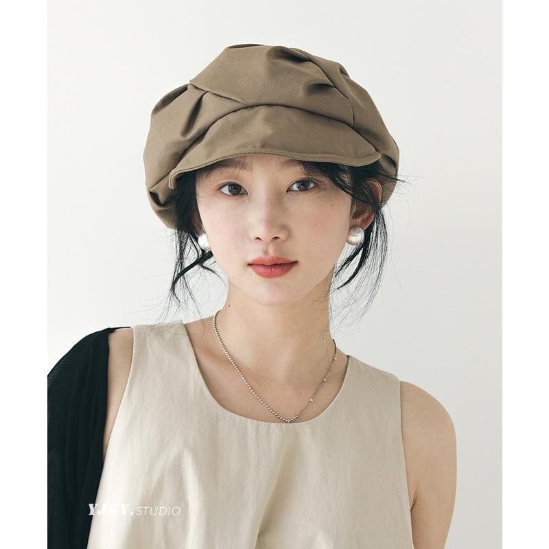 帽子 レディース 春秋 日よけ 報童帽 キャスケット 韓国風 日本風 小顔効果 ベージュ ブラック系 調節可能2 14,065円