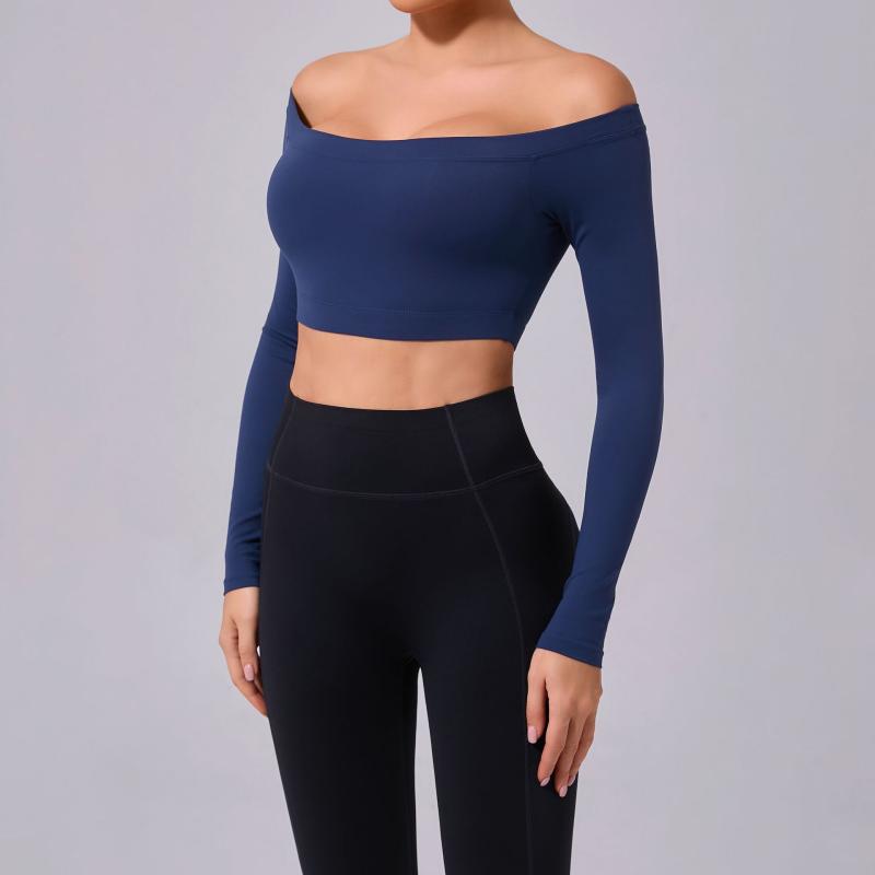 Tシャツ レディース 長袖 ヨガウェア トップス 無地 トレーニングウェア ストレッチ 吸湿速乾 スリムフィット ラウンドネック 秋冬 普段使い スポーツ ランニング