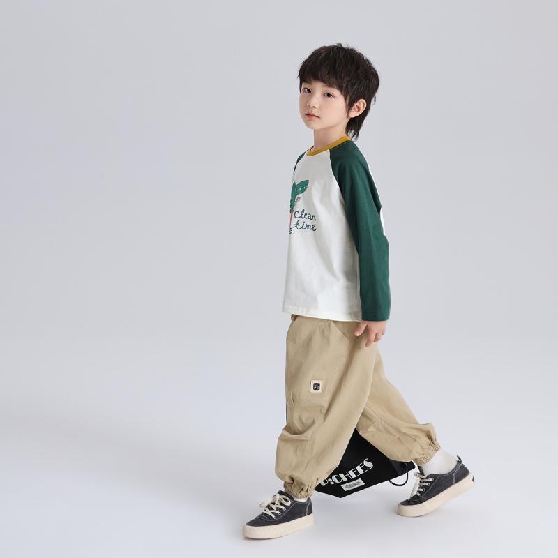 Tシャツ キッズ 子供服 長袖Tシャツ 長袖 トップス カットソー 配色 切り替え カジュアル 普段使い 通学 110 120 130 140 150 160