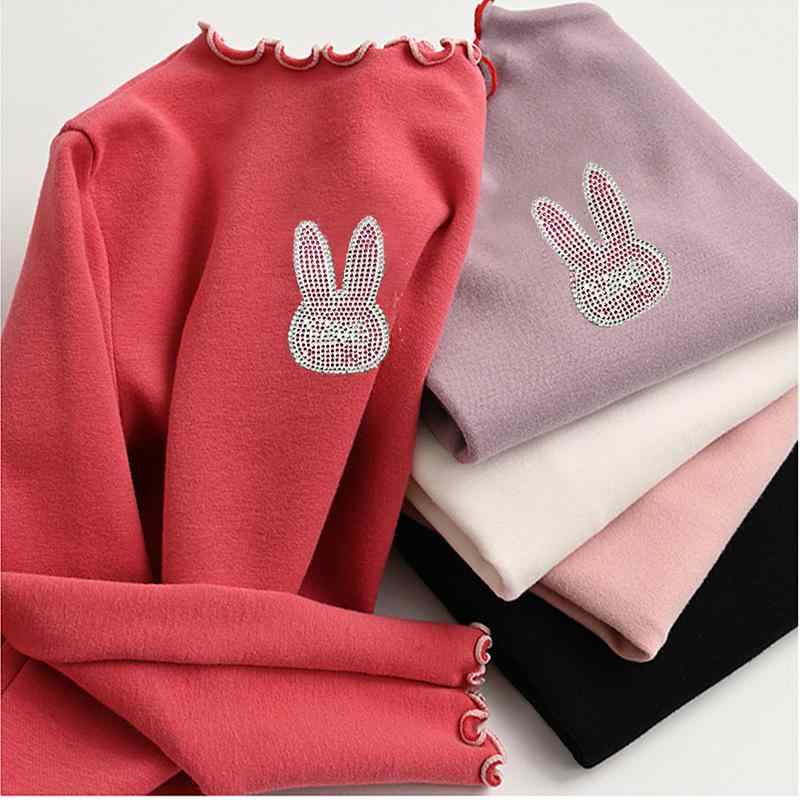 子供服 カットソー 女の子 長袖Tシャツ 秋冬 裏起毛 あったか インナー トップス ベビー キッズ 女の子 ハイネック 無地 綿95% 80cm 90cm 100cm 110cm 120cm 130cm 140cm 150cm