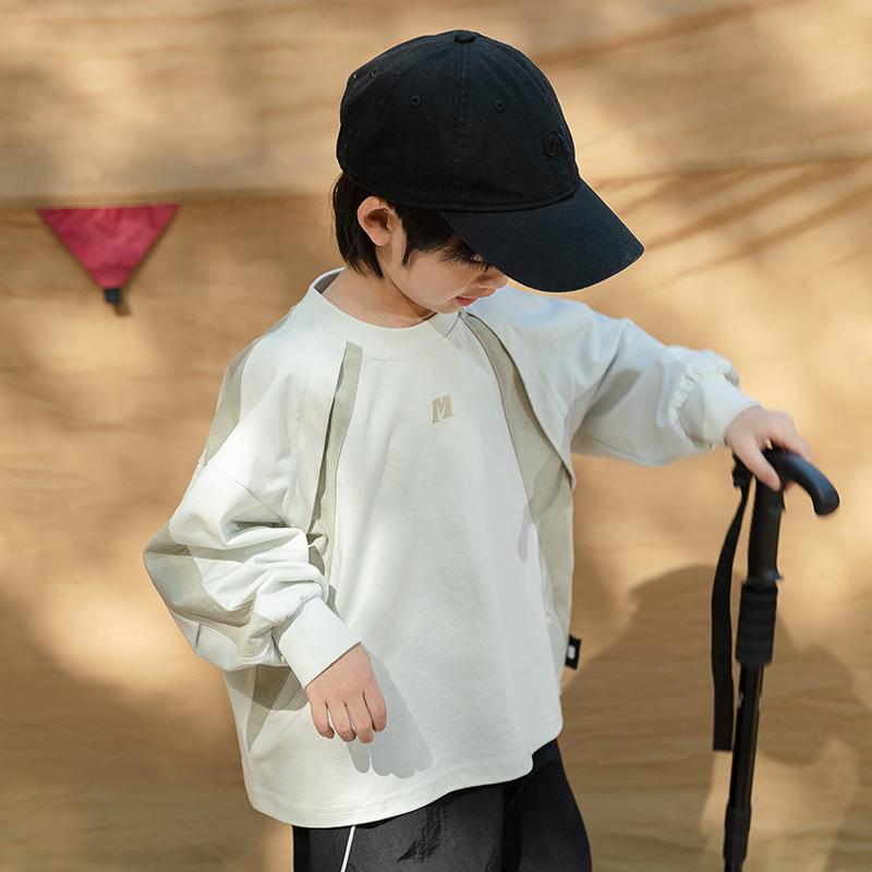 Tシャツ キッズ 男の子 子供 春夏 長袖 アウトドア 吸湿速乾 接触冷感 切り替え ボーイズ トップス