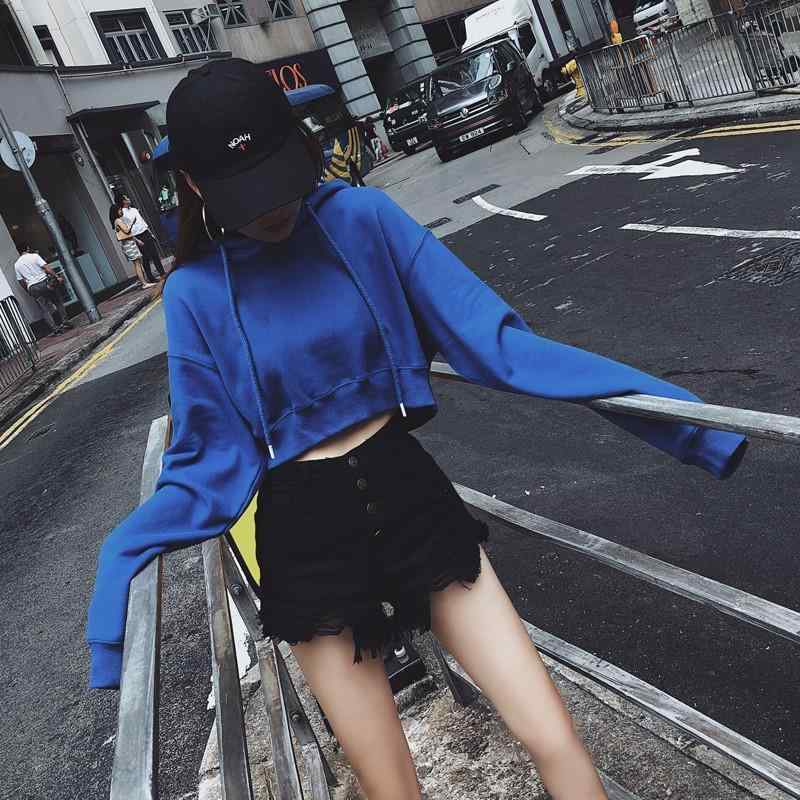 パーカー レディース 秋冬 オーバーサイズ ゆったり 無地 長袖 ショート丈 へそ出し ブルー ブラック 接触冷感 吸湿速乾