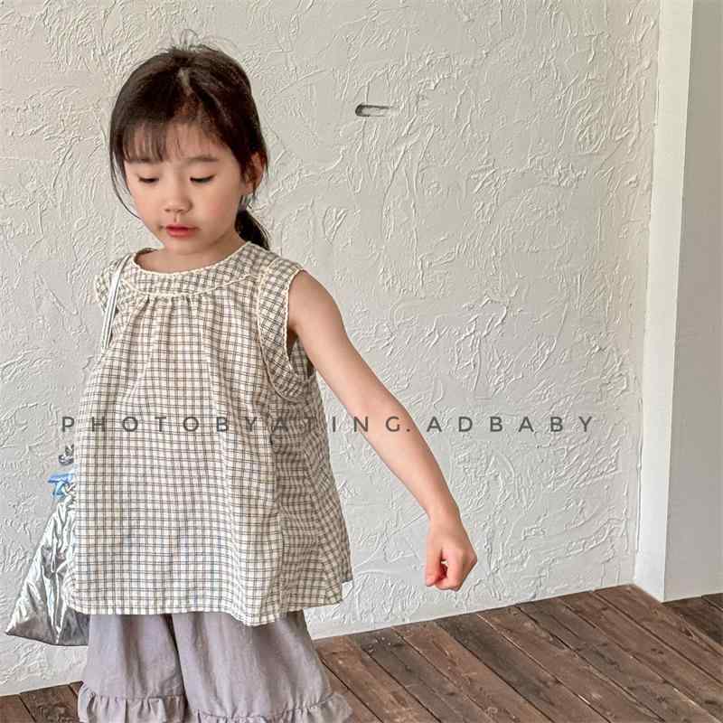 シャツ 女の子 夏服 ノースリーブ 子供服 チュニック レース フリル かわいい おしゃれ 韓国風 薄手 涼しい 普段着 ベビー ガールズ トップス ブラウス2