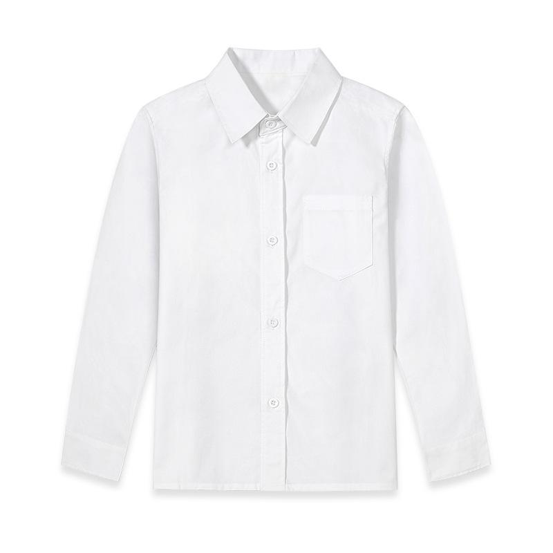 シャツ キッズ 男性用 裏起毛 白シャツ 長袖 襟付き ホワイト ブラウス 学生服 制服 ピアノ 発表会 春秋 110cm 120cm 130cm 140cm 150cm 160cm 170cm 180cm