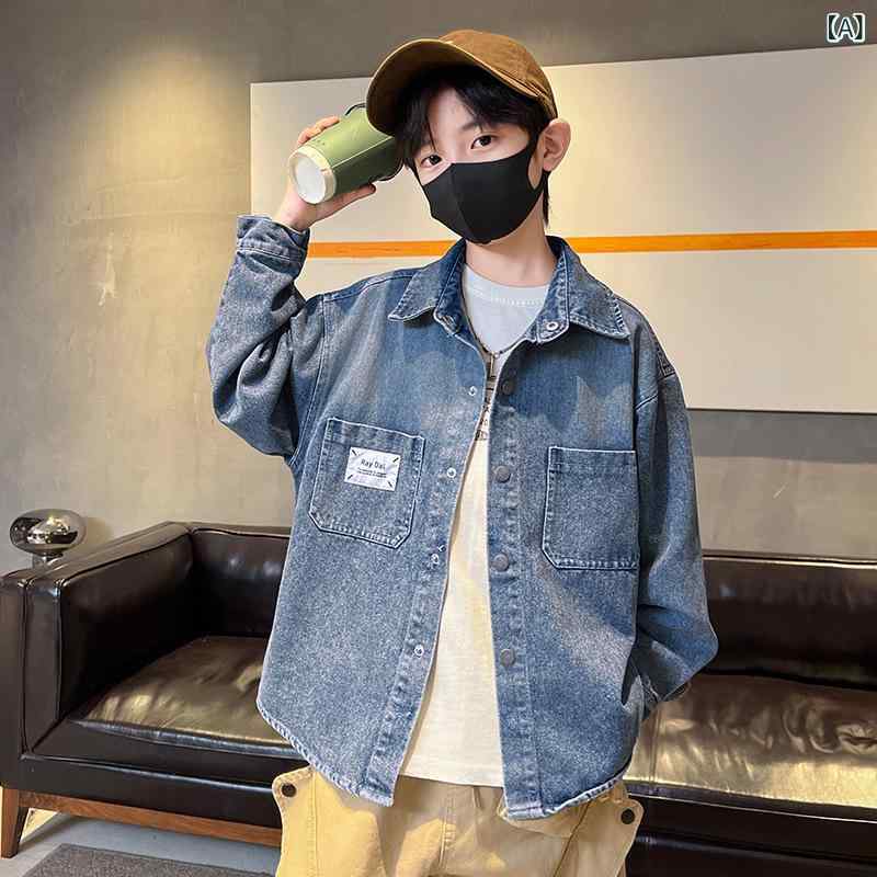 シャツ キッズ 男の子 長袖 デニムシャツ 韓国風 子供服 ファッション ボーイズ ネルシャツ トップス 秋物 綿2