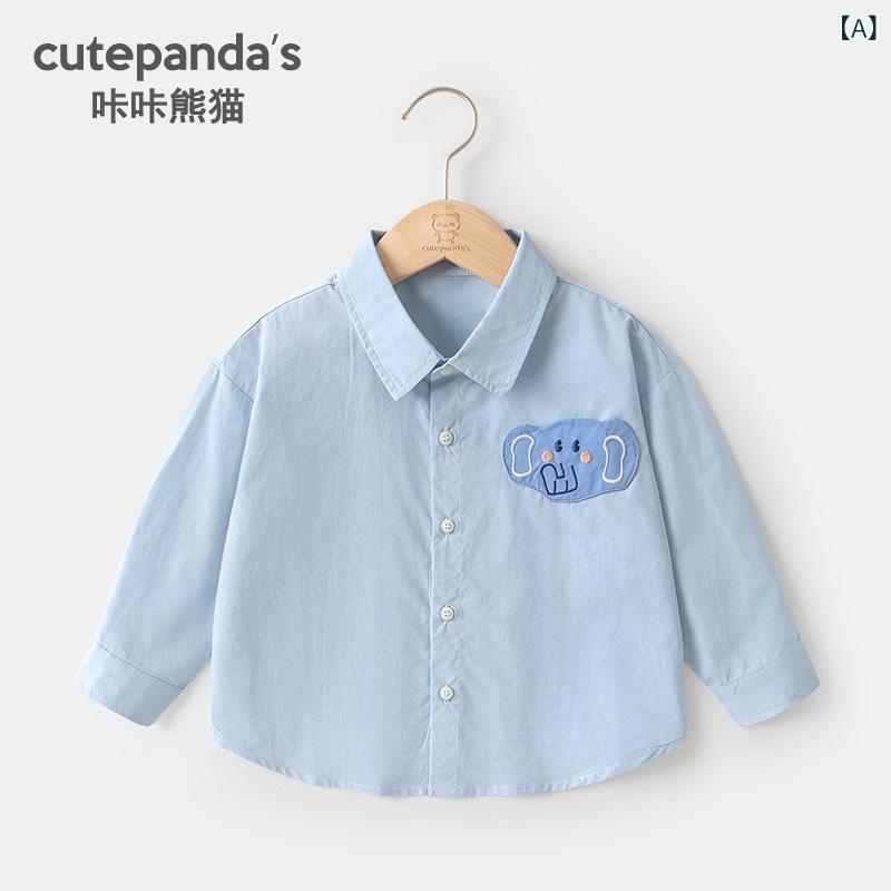 シャツ キッズ 子供服 長袖 カジュアル 春秋 男女兼用 ベビー 幼児 トップス 綿混紡 73CM 80cm 90cm 100cm 110cm 120cm カートーン柄 普段着