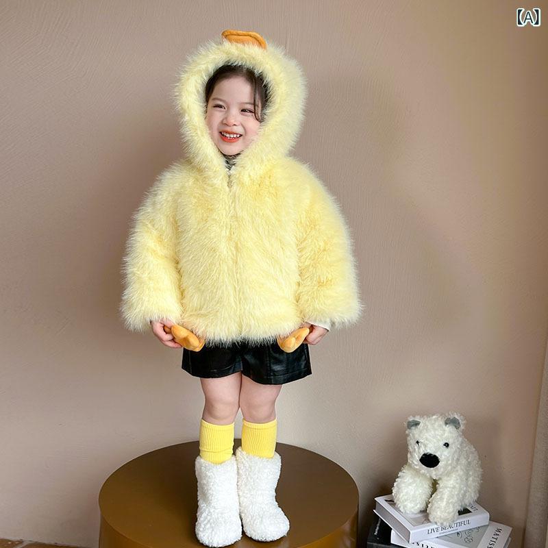子供服 アウター 女の子 ボアジャケット 裏起毛 ダック アニマル柄 厚手 秋冬 かわいい 普段使い お出かけ着