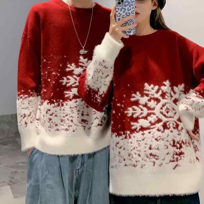 ニット レディース 秋冬 クリスマス セーター ゆったり 長袖 プルオーバー 幾何学模様 接触冷感 暖か あったか 普段使い デート2