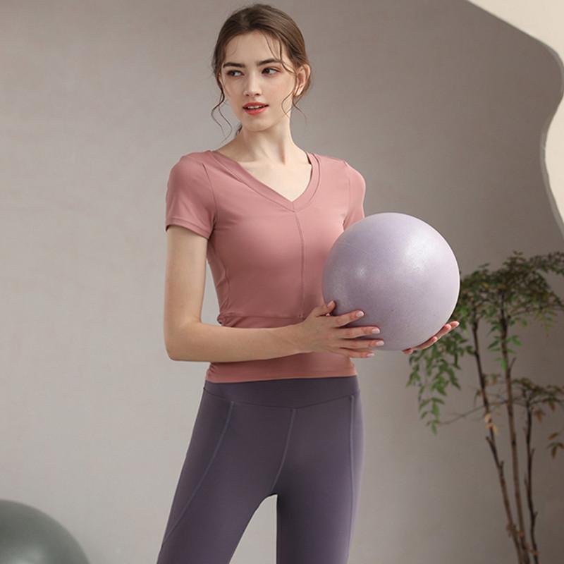 ヨガウェア レディース トップス ブラトップ付き スポーツウェア Tシャツ 春夏 秋冬 伸縮性 通気性 ストレッチ ピラティス トレーニング フィットネス ジム S M L XL XXL ブラック グリーン ピンク系 グレー ホワイト