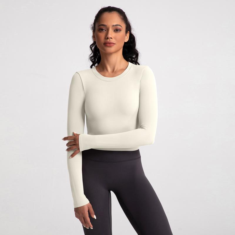 ヨガウェア レディース 長袖 美背 インナー パッド付き スポーツTシャツ ランニング フィットネス トレーニング トップス 接触冷感 ストレッチ 吸湿速乾