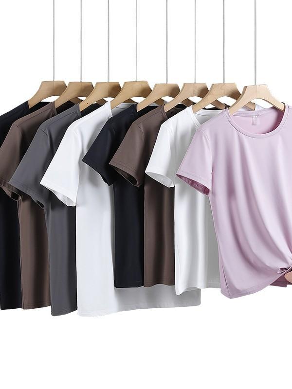 Tシャツ レディース 春夏 男性用 半袖 薄手 接触冷感 吸汗速乾 ラウンドネック スポーツウェア ランニング 登山 トレーニング ウェア 岩石 グレー パール ホワイト ブラック