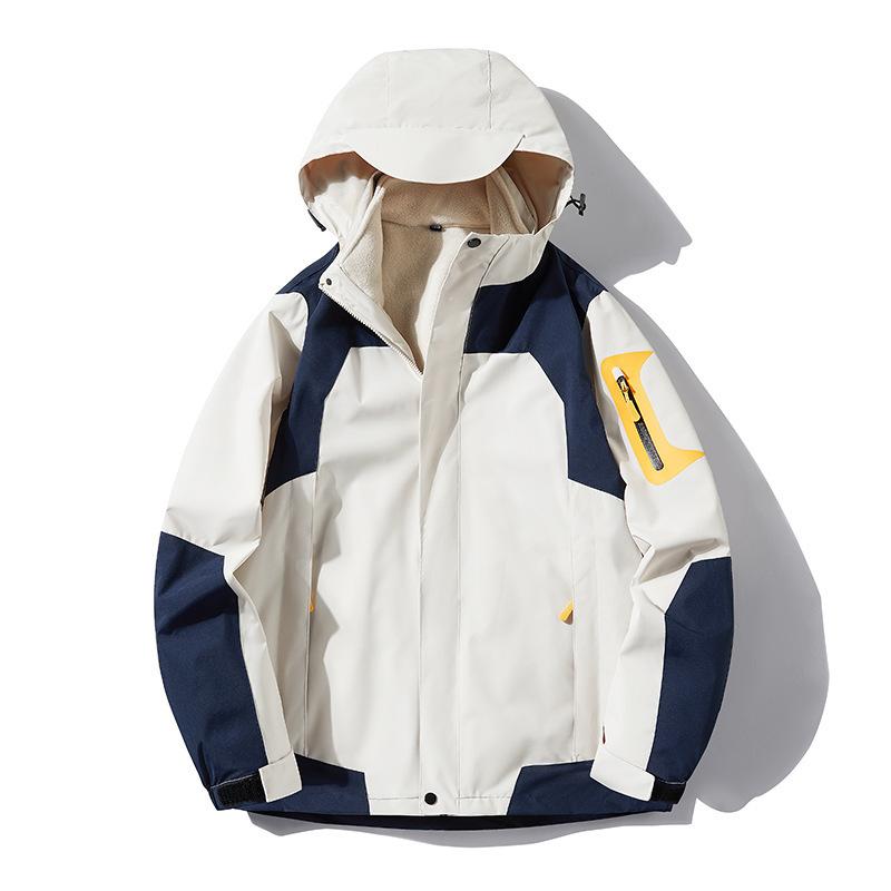 マウンテンパーカー レディース メンズ 防寒着 防水 防風 ジャケット 取り外し可能 フリース インナー 2点セット アウトドア 登山 春秋冬 黒 赤 ピンク 緑 紫 白 グレー デニム