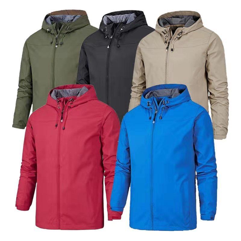 マウンテンパーカー メンズ レディース 防風 撥水 ジャケット 春 秋 アウトドア 登山用 ブルゾン ジャンパー 男女兼用 レッド ブラック カーキ ブルー ネイビー グリーン グレー オレンジ S M L XL 2XL 3XL 4XL 5XL 6XL