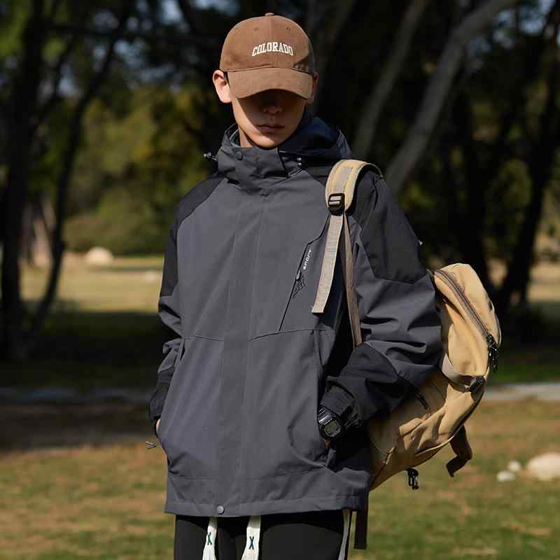 マウンテンパーカー メンズ レディース 秋冬 3way 取り外し可能 撥水 防風 防寒 ジャケット アウトドアウェア 登山 スキー 釣り 深灰 黒 白 橙色