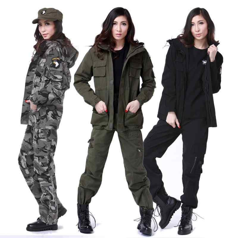 ジャケット レディース アウトドア 登山用 軍服風 セットアップ 春秋冬 透湿 保温 耐摩耗性 カーキ ダークグレー 迷彩 ブラック2