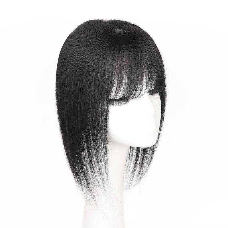 ヘアピース レディース 女性用 髪の毛 ウィッグ 人毛100% 部分ウィッグ つむじ付き 前髪付き 白髪隠し 増毛 20cm 30cm ナチュラル ブラック ダークブラウン