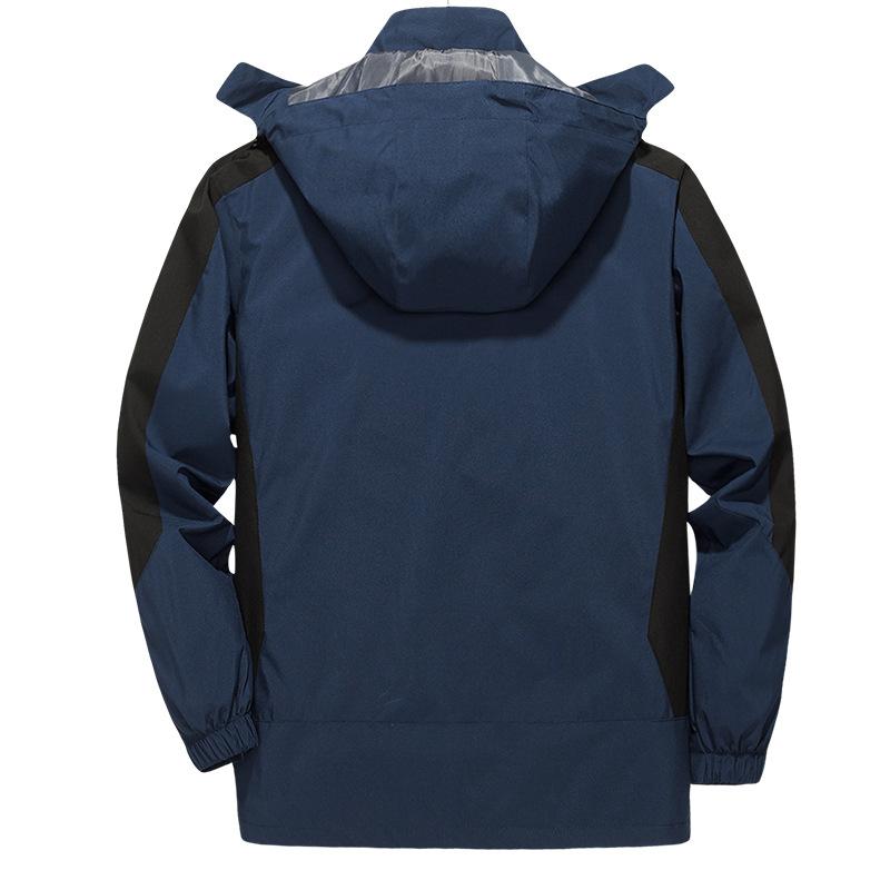 マウンテンパーカー 男性用 防風 防水 アウター 大きいサイズ 登山 ハイキング キャンプ 釣り グレー 紺色 黒色 緑色 赤色 ピンク系 ポリエステル