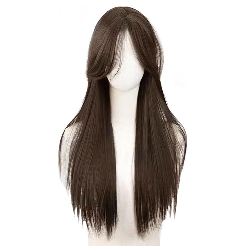 ウィッグ レディース 女性用 ロング ストレート 黒髪 茶髪 自然 セミロング フルウィッグ エクステ イメチェン 小顔 耐熱 カツラ